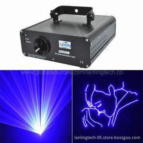 300mW DJ ILDA Blue Animation Laser Stage Light Projector with Scanner